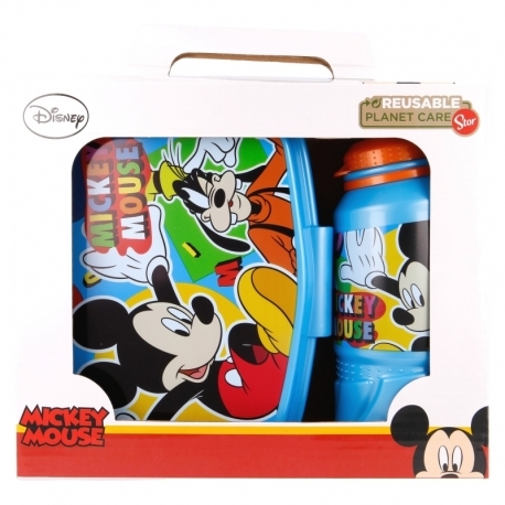Disney Mickey madkasse og drikkedunk i gaveæske