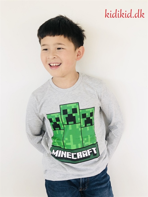 Minecraft bluse Creeper grå