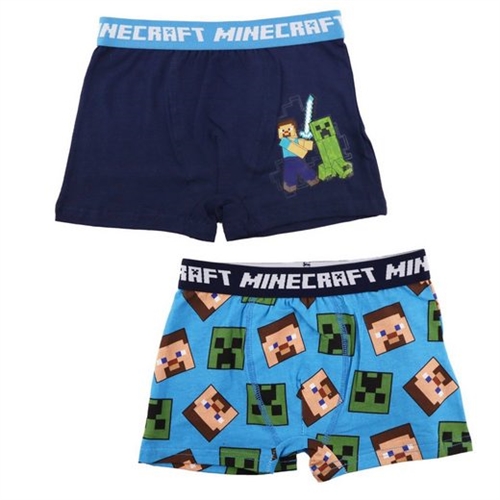 Minecraft boxershorts 2 pak , blå/ navy