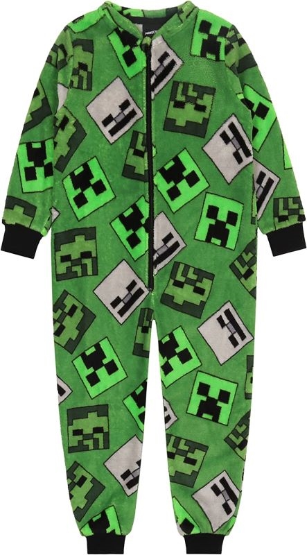 Minecraft fleece heldragt grøn