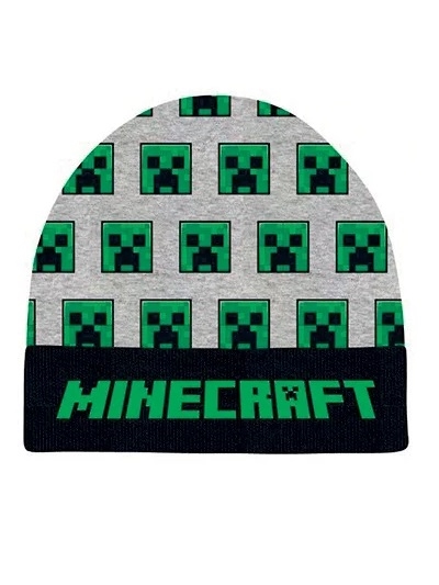 Minecraft vinterhue Creeper grå