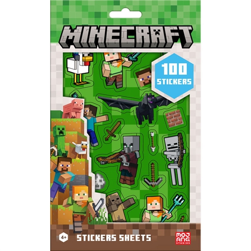 Minecraft klistermærker 100 stk.