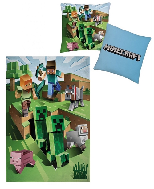 Minecraft decorpude og fleecetæppe , Scene