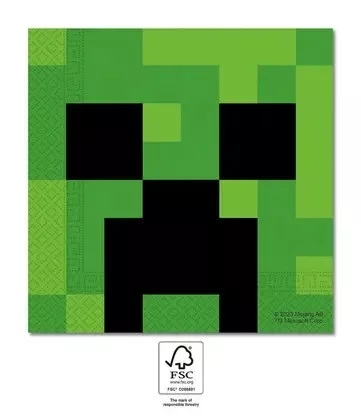 Minecraft servietter 33*33 cm , 16 stk.