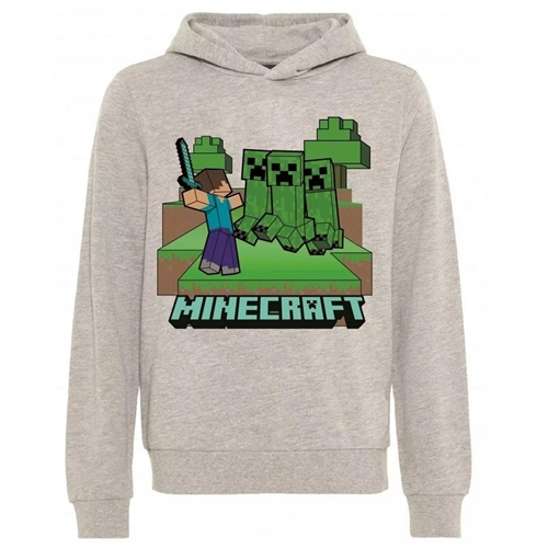 Minecraft sweatshirt grå