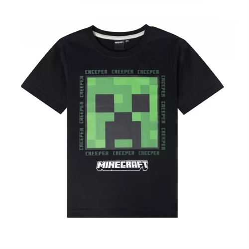 Minecraft t- shirt Creeper , sort