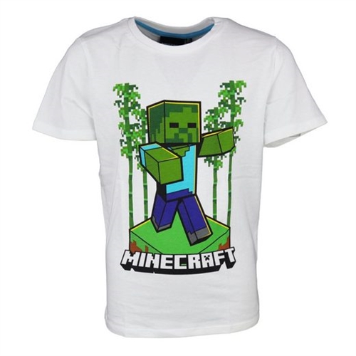 Minecraft T-shirt hvid