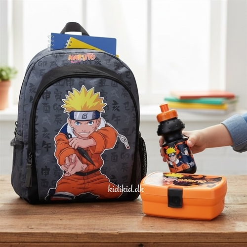 Naruto børnehavestart sæt - rygsæk 35 cm , madkasse og drikkedunk