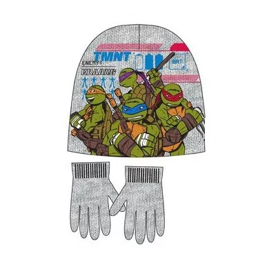 Ninja Turtles hue og vanter , grå