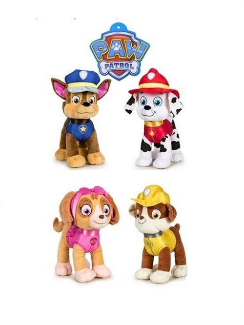 Paw Patrol bamser 4 pak , 20 cm