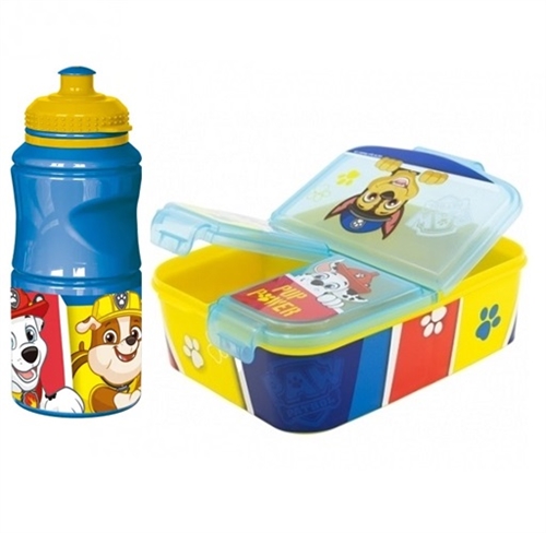 Paw Patrol madkasse 3 rum med drikkedunk , Pup Power