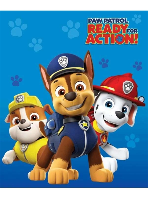 Paw Patrol fleecetæppe, Ready for Action, 100*140 cm