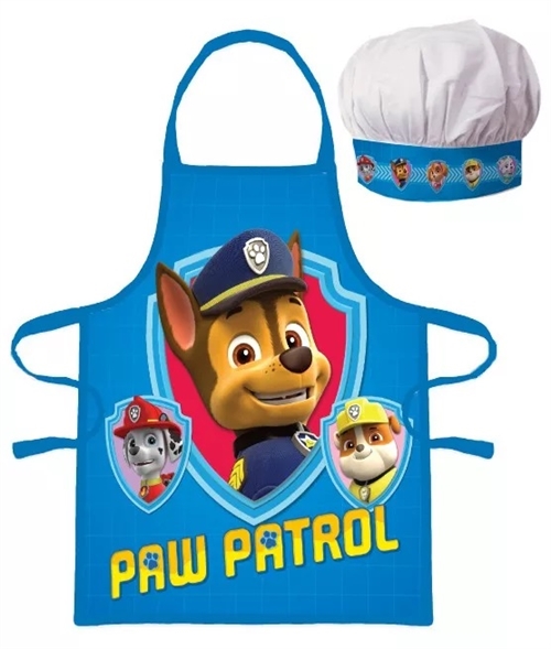 Paw Patrol forklæde og kokkehue, blå