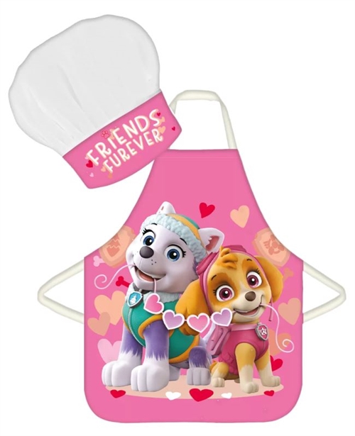 Paw Patrol forklæde og kokkehue lyserød, Friends Furever
