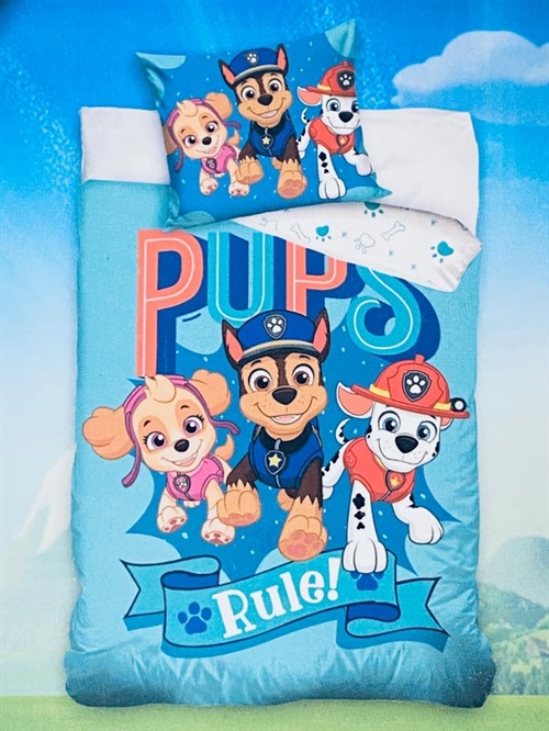 Paw Patrol junior sengetøj , Pups Rule ! , 100*135 cm / 40*60 cm