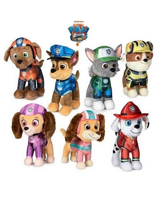 Paw Patrol bamse 7 pak, Paw Patrol Movie , 20 cm