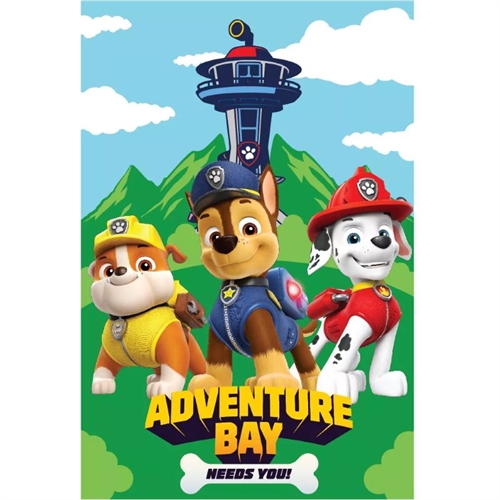 Paw Patrol fleecetæppe 100*150 cm, Adventure Bay