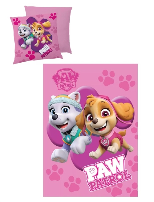 Paw Patrol pude og tæppe lyserød, Skye- Everest