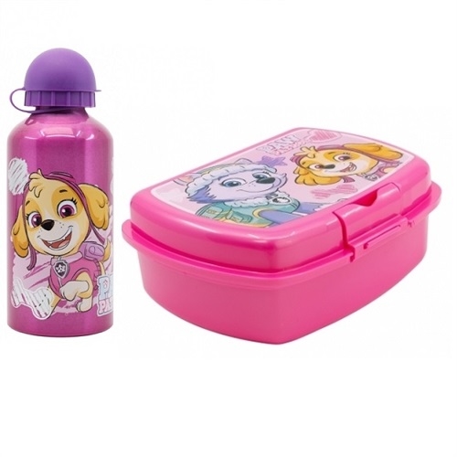 Paw Patrol madkasse og alu drikkedunk, Skye-Everest , pink