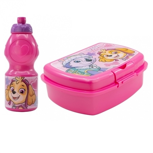 Paw Patrol madkasse og drikkedunk , pink