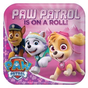 Paw Patrol Skye paptallerkner 23 cm , 8 stk.
