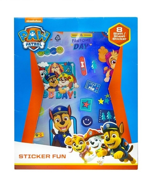 Paw Patrol klistermærker, Sticker fun 8 ark