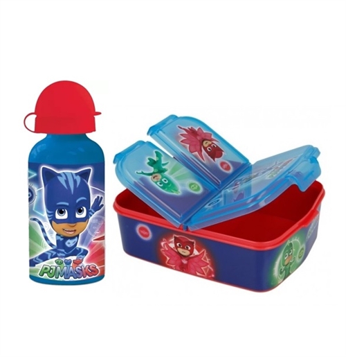 PJ Masks madkasse 3 rum og drikkedunk aluminium