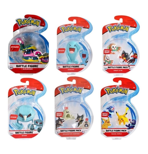 Pokemon battle figurer 6 pak