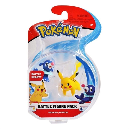 Pokemon battle figure, Pikachu og Popplio