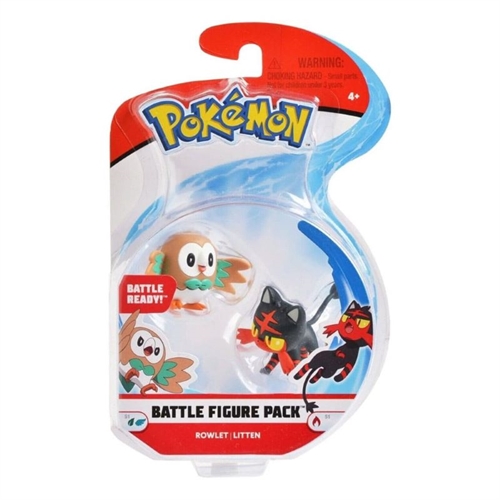 Pokemon battle figure, Rowlet og Litten