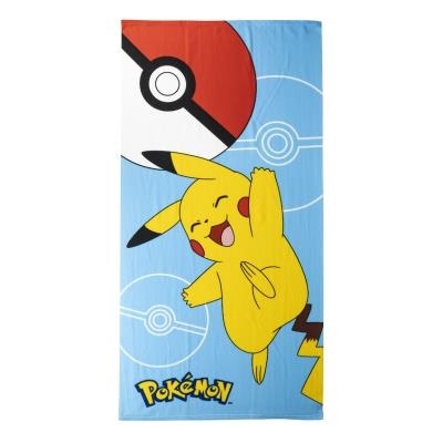 Pokemon strandhåndklæde , Pikachu og Pokebold