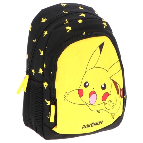 Pokemon rygsæk Pikachu , sort/gul , 37 cm