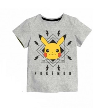 Pokemon T-shirt Pikachu, grå 