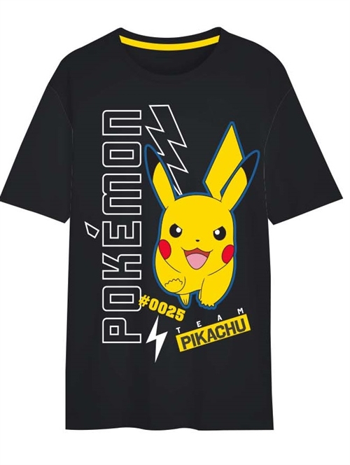 Pokemon T-shirt sort , Pikachu