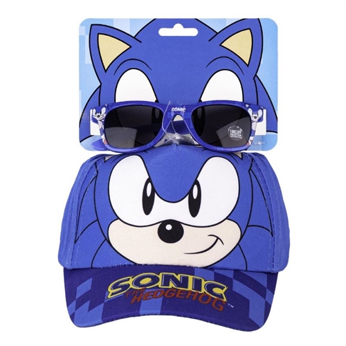 Sonic kasket og solbriller