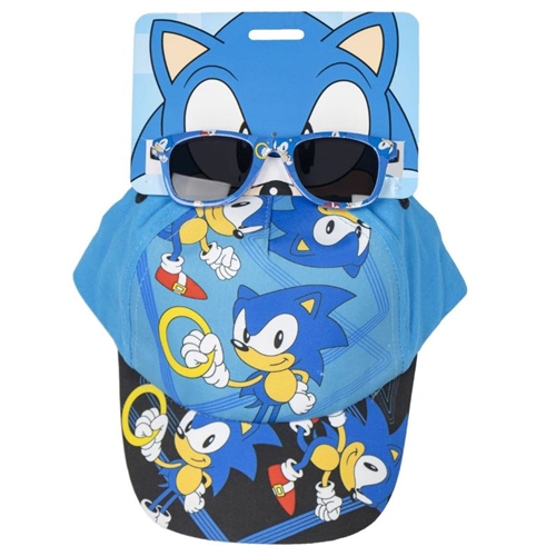 Sonic kasket og solbriller , blå
