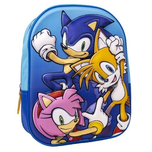 Sonic rygsæk 3D , 31 cm, Sonic-Tails-Amy