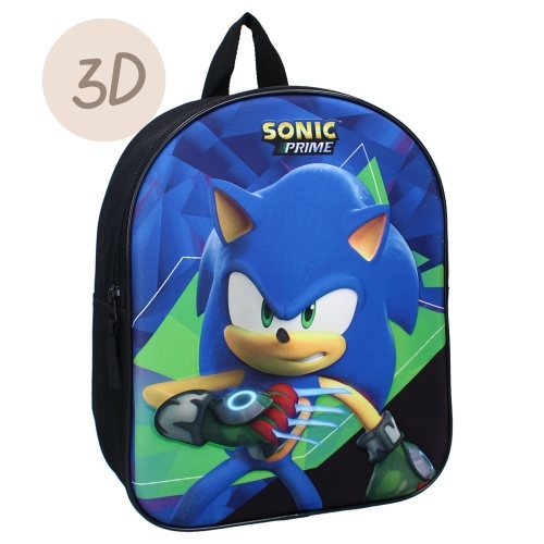 Sonic rygsæk 3D sort , 31 cm