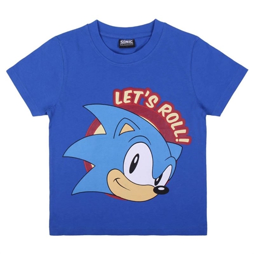 Sonic T-shirt Let's Roll ! , blå 