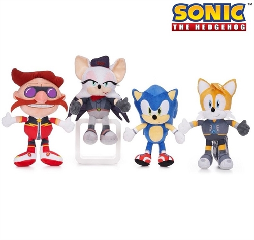 Sonic bamser 4-pak, 30 cm, Sonic Prime 