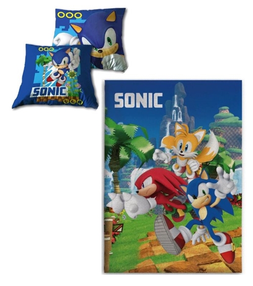 Sonic pude og fleece tæppe