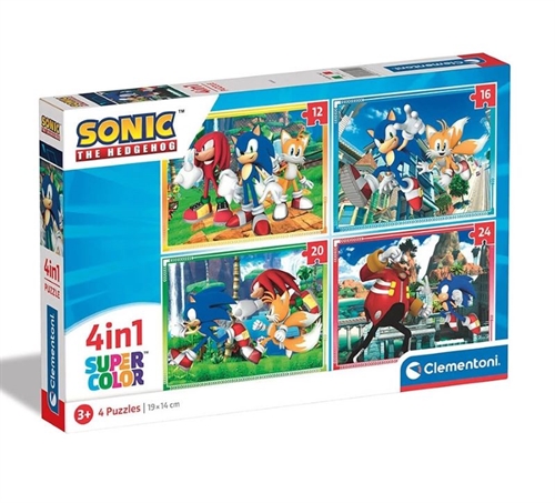 Sonic Puslespil 4 in 1