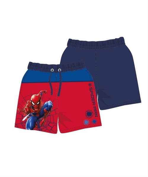 Spiderman badeshorts , rød-navy