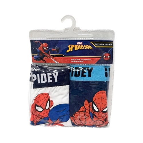 Spiderman boxershort 2 pak, hvid-navy