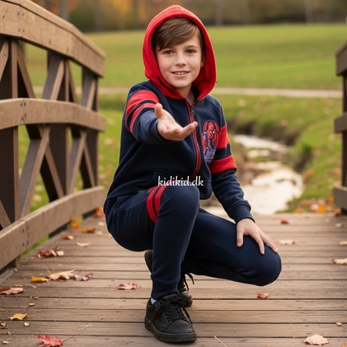 Spiderman joggingsæt til børn,  navy