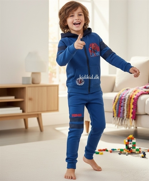 Spiderman joggingsæt til børn , mørkeblå