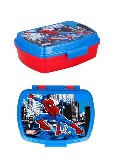 Spiderman madkasse , blå/rød