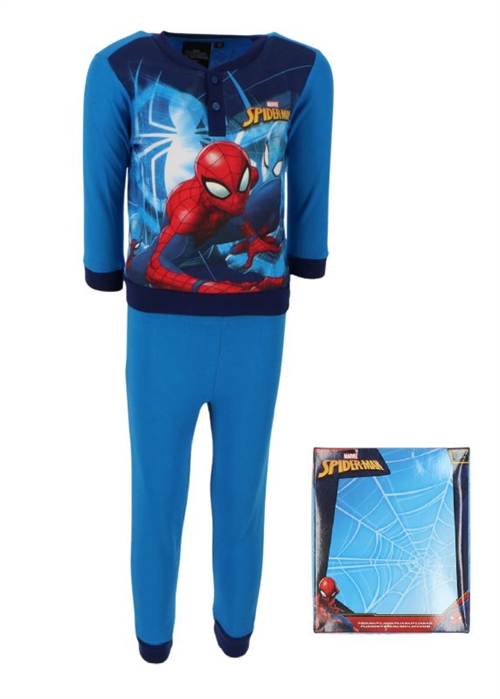 Spiderman nattøj til børn m. gaveæske , blå 