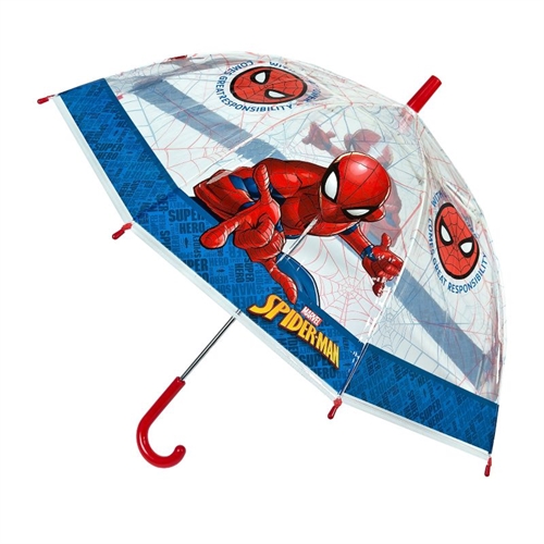 Spiderman paraply gennemsigtigt