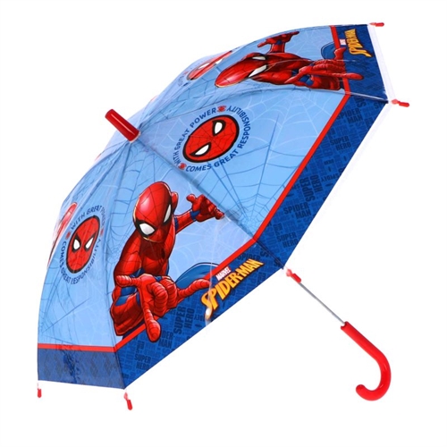 Spiderman paraply blå